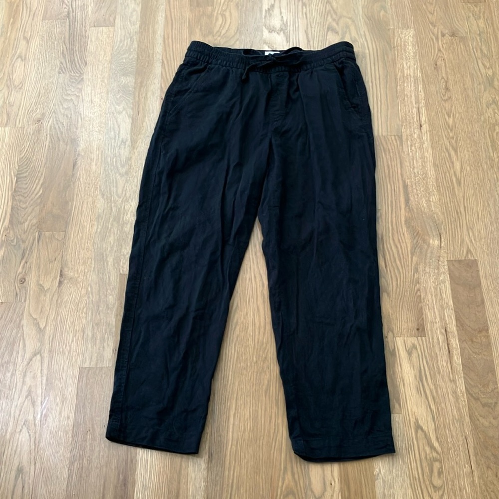 🔸Gap Women's Black Easy Pant Elastic Waist Full Length Pants Bottons
